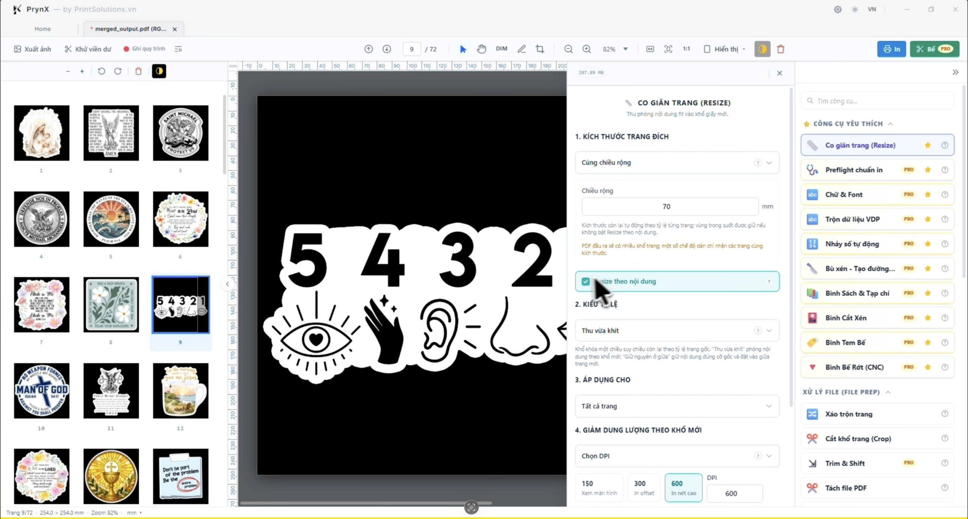 Đưa 72 file PNG về cùng kích thước yêu cầu